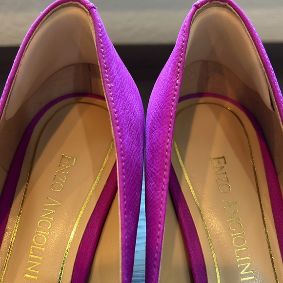 Enzo Angiolini Eagelabelle Pink Open Toe Pumps - Picture 10 of 16